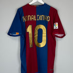 Shop 2006/07 BARCELONA RONALDINHO #10 HOME SHIRT (L) NIKE, classic football shirts, vintage football shirts & retro soccer jerseys at Cult Kits