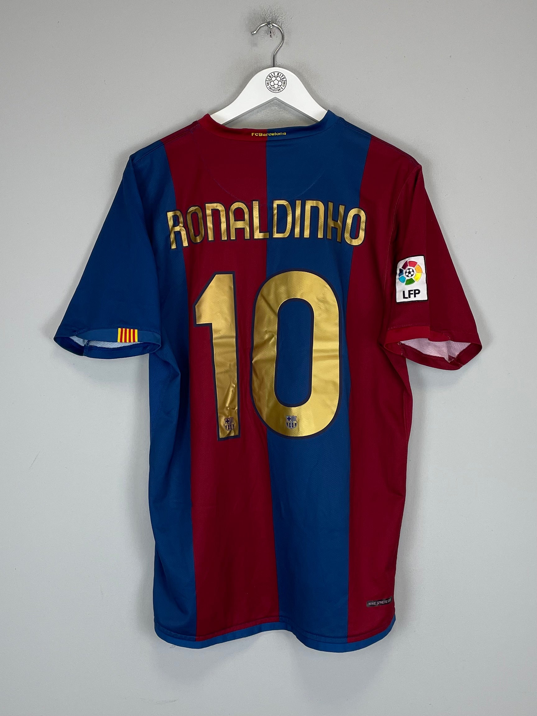 Shop 2006/07 BARCELONA RONALDINHO #10 HOME SHIRT (L) NIKE, classic football shirts, vintage football shirts & retro soccer jerseys at Cult Kits