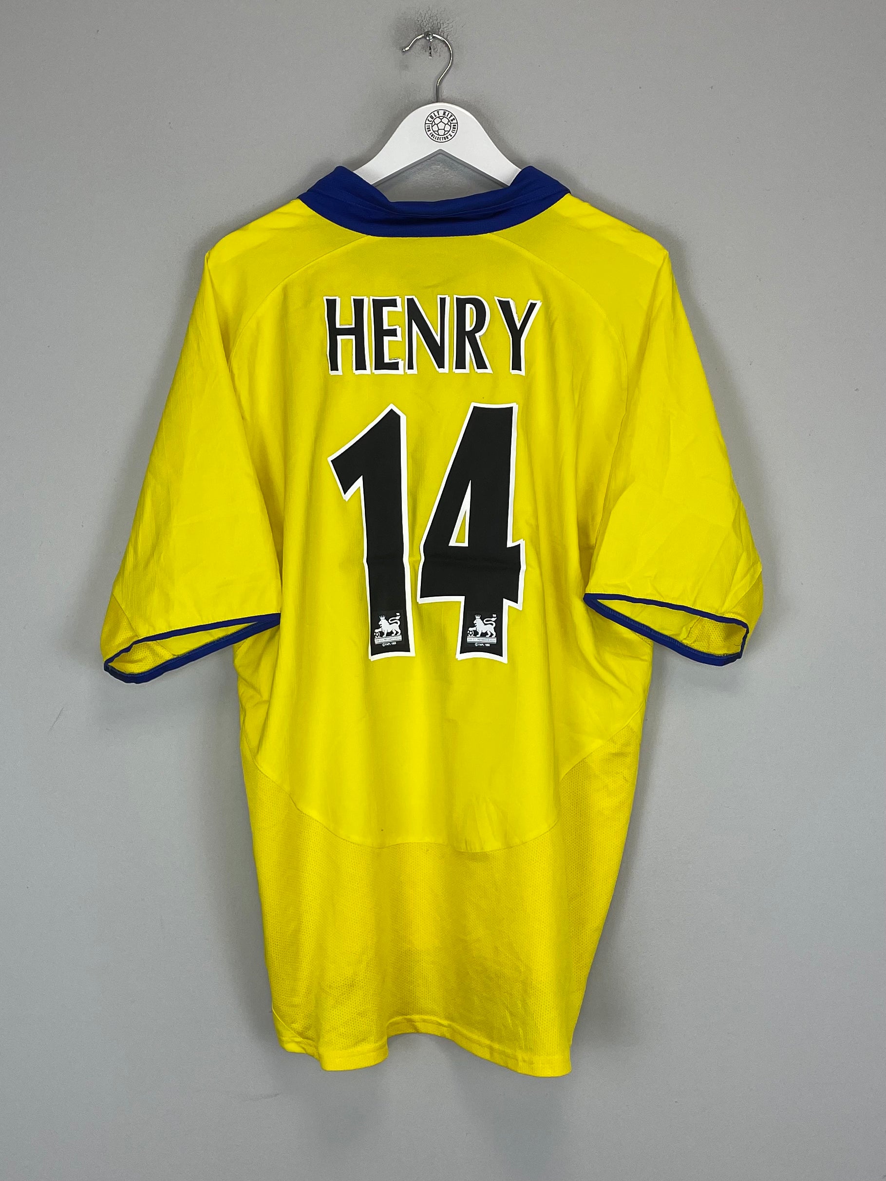 Shop 2003/04 ARSENAL HENRY #14 AWAY SHIRT (XL) NIKE, classic football shirts, vintage football shirts & retro soccer jerseys at Cult Kits