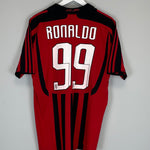 Shop 2007/08 AC MILAN RONALDO #99 HOME SHIRT (L) ADIDAS, classic football shirts, vintage football shirts & retro soccer jerseys at Cult Kits