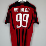 Shop 2007/08 AC MILAN RONALDO #99 HOME SHIRT (L) ADIDAS, classic football shirts, vintage football shirts & retro soccer jerseys at Cult Kits