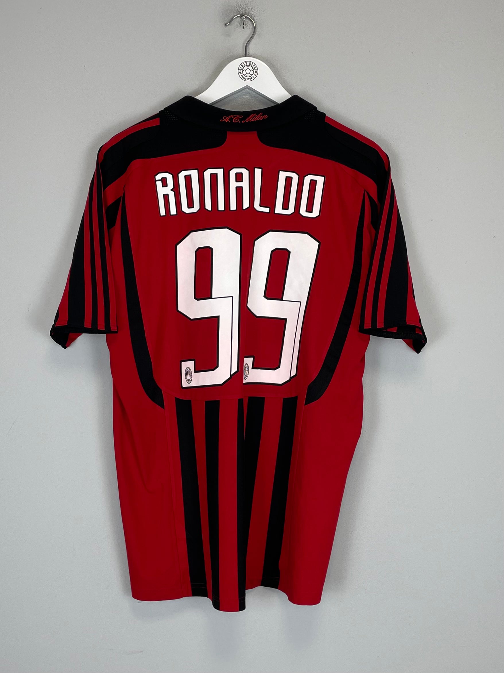 Shop 2007/08 AC MILAN RONALDO #99 HOME SHIRT (L) ADIDAS, classic football shirts, vintage football shirts & retro soccer jerseys at Cult Kits