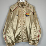 Shop 2001/02 BARCELONA NIKE TRACK JACKET (M) NIKE, classic football shirts, vintage football shirts & retro soccer jerseys at Cult Kits