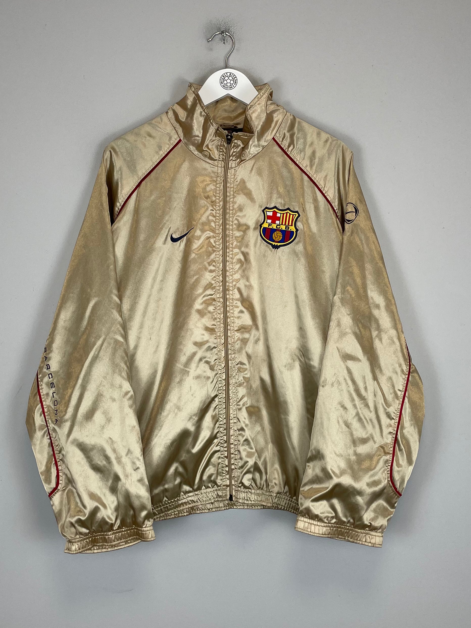 Shop 2001/02 BARCELONA NIKE TRACK JACKET (M) NIKE, classic football shirts, vintage football shirts & retro soccer jerseys at Cult Kits