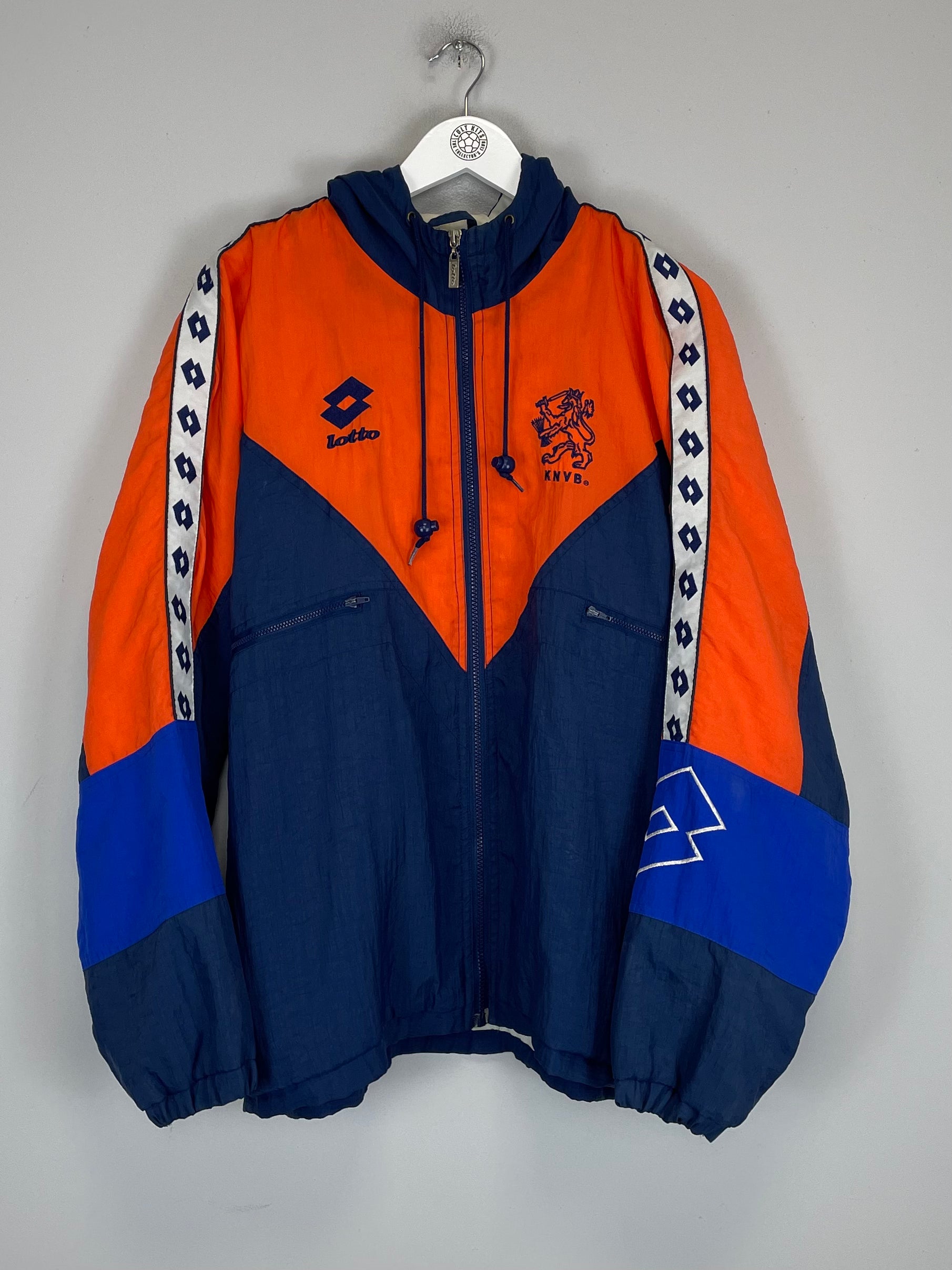 Shop 1992/94 NETHERLANDS HOODED JACKET (M) LOTTO, classic football shirts, vintage football shirts & retro soccer jerseys at Cult Kits