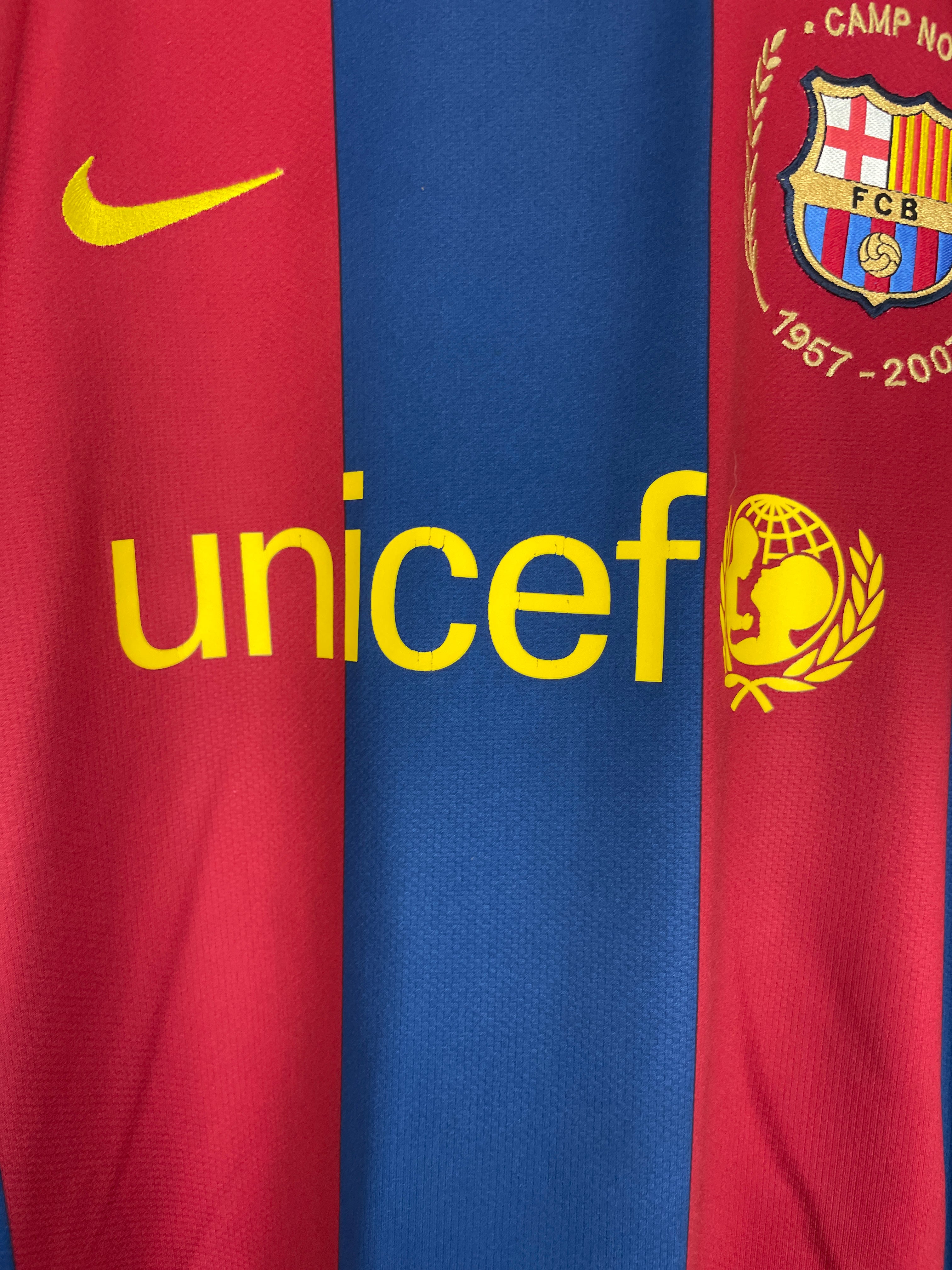 Shop 2007/08 BARCELONA RONALDINHO #10 HOME SHIRT (L) NIKE, classic football shirts, vintage football shirts & retro soccer jerseys at Cult Kits