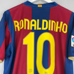 Shop 2007/08 BARCELONA RONALDINHO #10 HOME SHIRT (L) NIKE, classic football shirts, vintage football shirts & retro soccer jerseys at Cult Kits