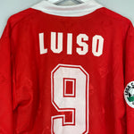 Shop 1995/96 PIACENZA CALCIO LUISO #9 *MATCH ISSUE* L/S HOME SHIRT (XL) ABM, classic football shirts, vintage football shirts & retro soccer jerseys at Cult Kits