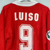 Shop 1995/96 PIACENZA CALCIO LUISO #9 *MATCH ISSUE* L/S HOME SHIRT (XL) ABM, classic football shirts, vintage football shirts & retro soccer jerseys at Cult Kits