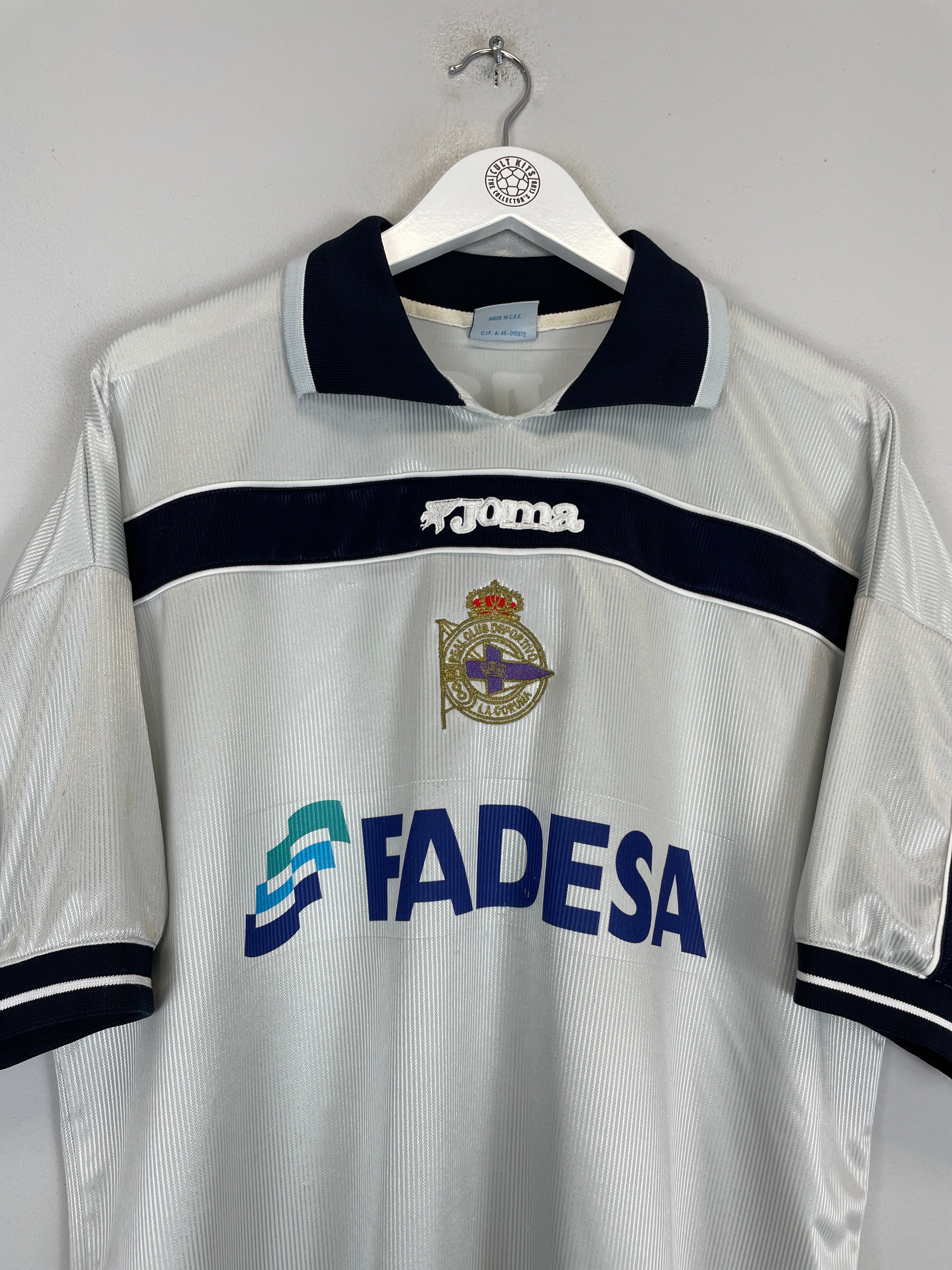 Shop 2001/02 DEPORTIVO LA CORUNA VALERON #21 THIRD SHIRT (L) JOMA, classic football shirts, vintage football shirts & retro soccer jerseys at Cult Kits