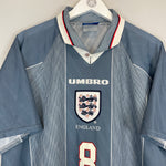 Shop 1996 ENGLAND GASCOIGNE #8 AWAY SHIRT (XXL) UMBRO, classic football shirts, vintage football shirts & retro soccer jerseys at Cult Kits