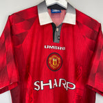 Shop 1996/98 MANCHESTER UNITED CANTONA #7 HOME SHIRT (XXL) UMBRO, classic football shirts, vintage football shirts & retro soccer jerseys at Cult Kits