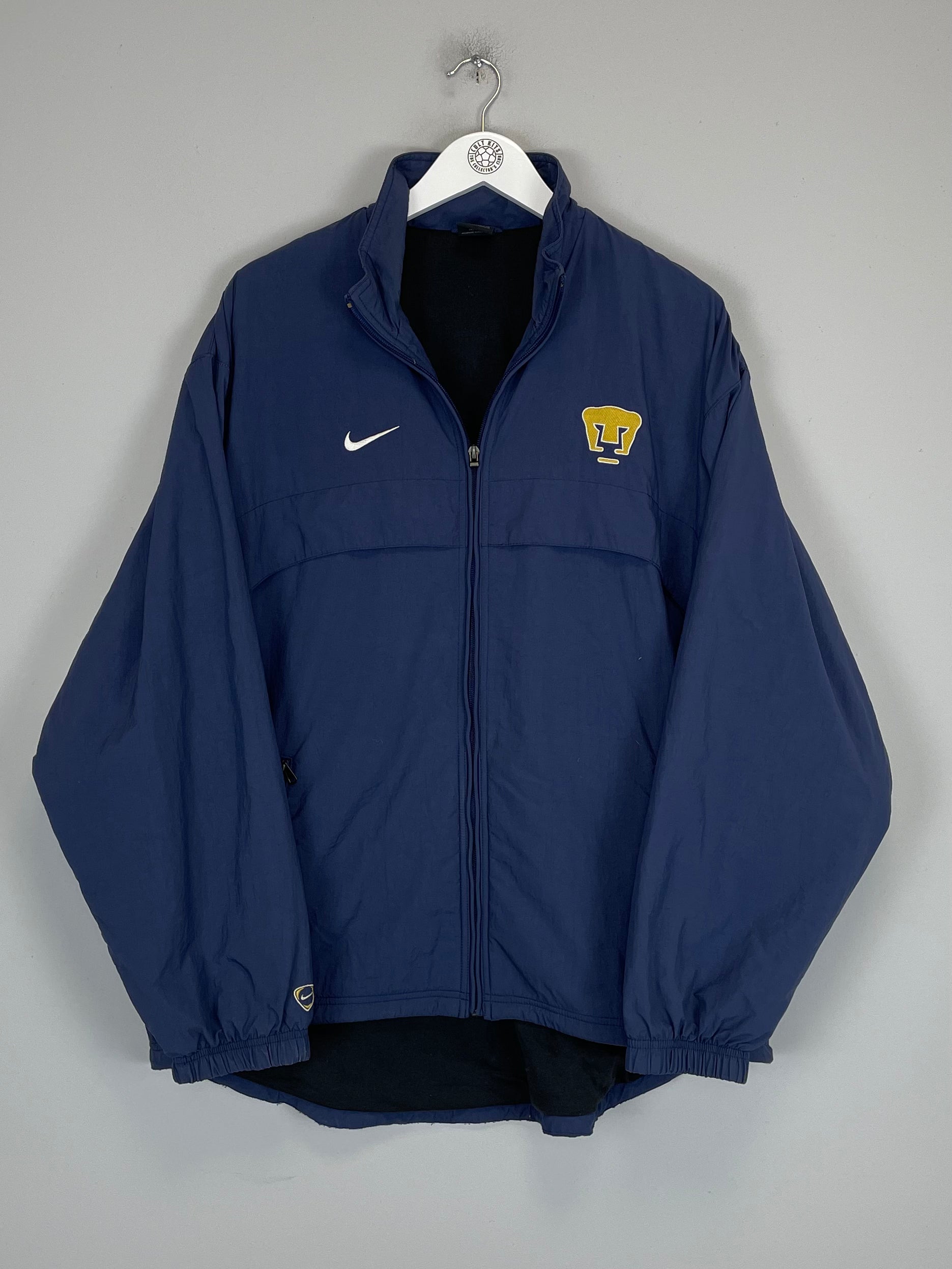 Shop 2001/02 UNAM PUMAS TRACK JACKET (L) NIKE, classic football shirts, vintage football shirts & retro soccer jerseys at Cult Kits