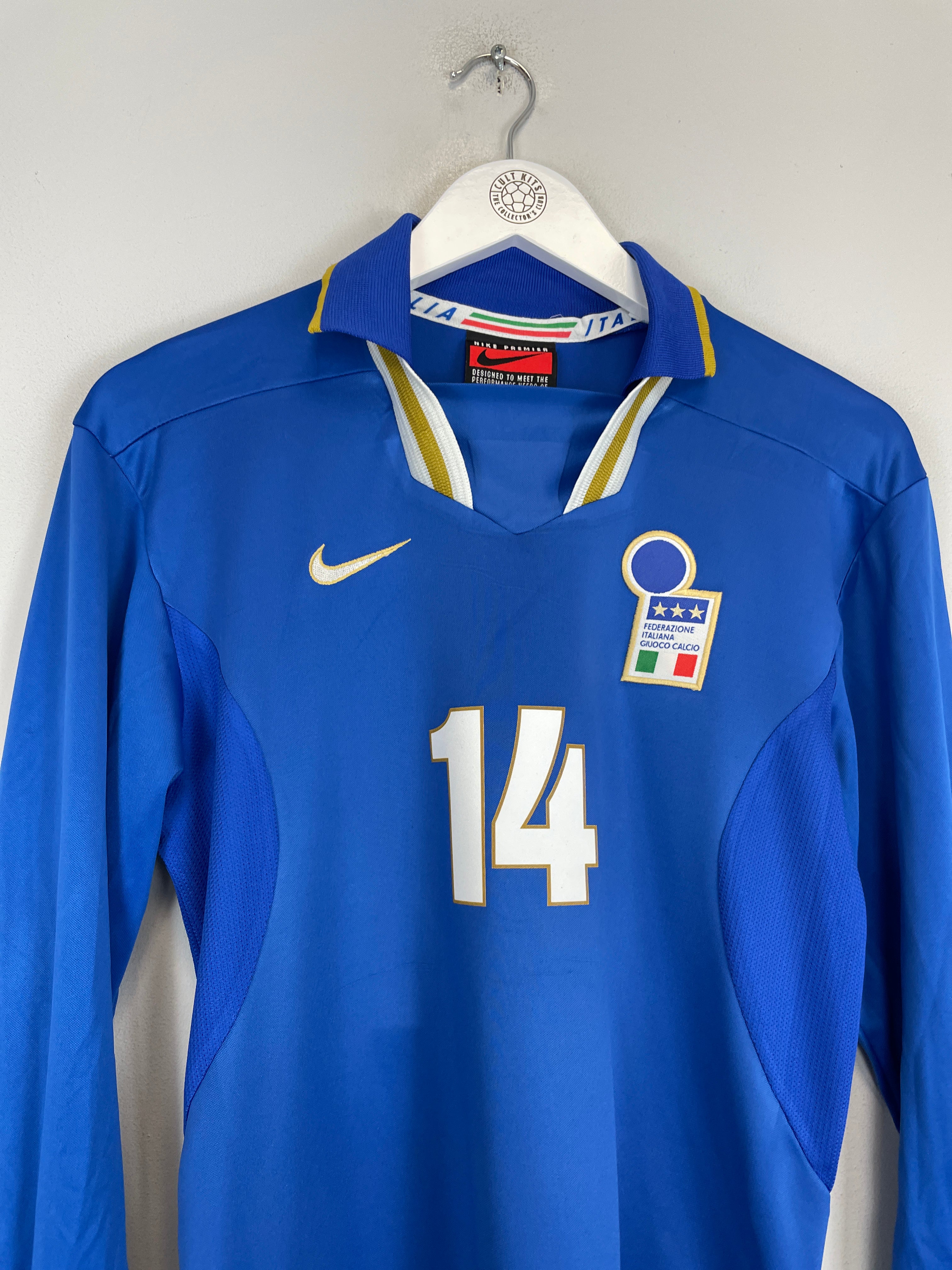 Shop 1996/97 ITALY DEL PIERO #14 L/S HOME SHIRT (S) NIKE, classic football shirts, vintage football shirts & retro soccer jerseys at Cult Kits