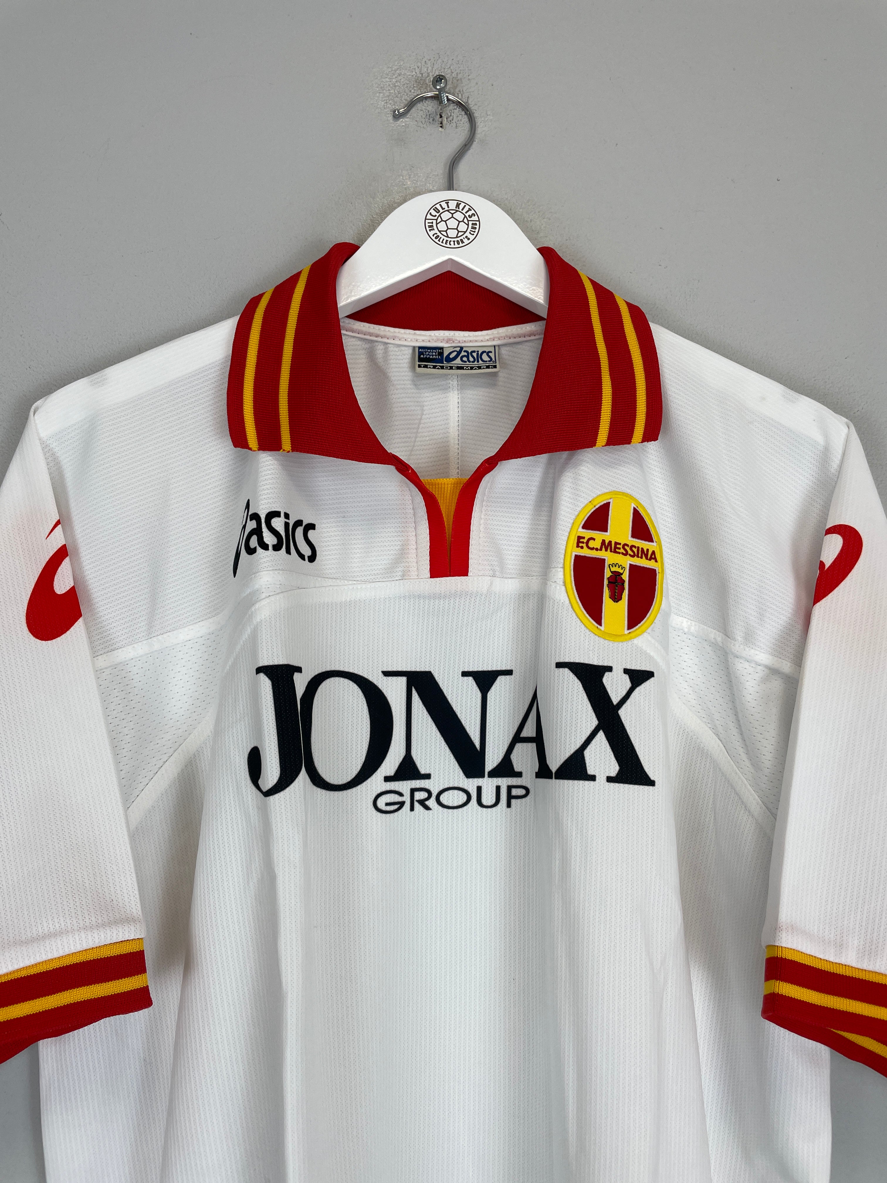 Shop 2002/03 MESSINA *MINT* HOME SHIRT (XL) ASICS, classic football shirts, vintage football shirts & retro soccer jerseys at Cult Kits