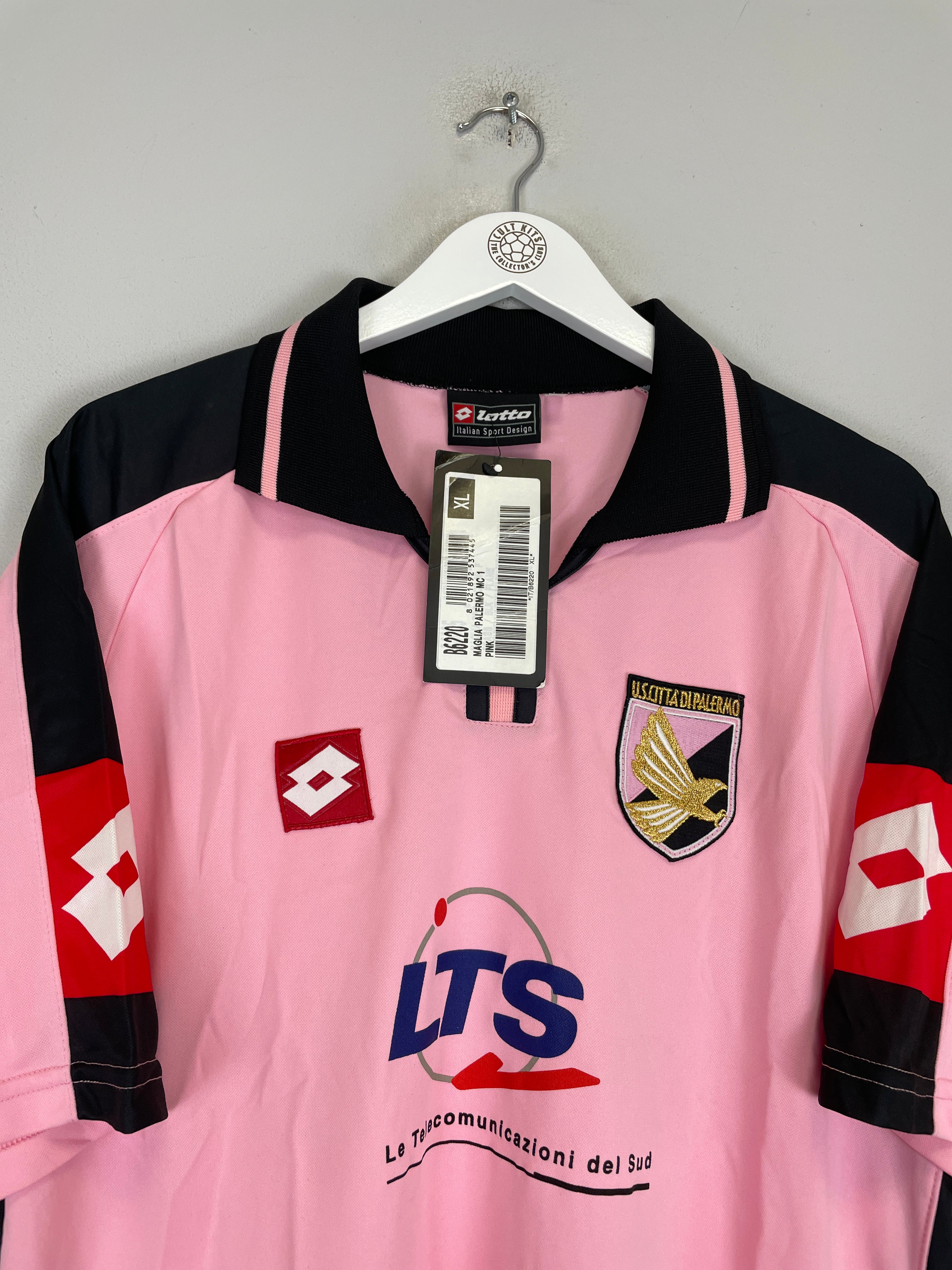 Shop 2001/02 PALERMO *BNWT* HOME SHIRT (XL) LOTTO, classic football shirts, vintage football shirts & retro soccer jerseys at Cult Kits