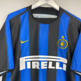 Shop 2003/04 INTER MILAN ADRIANO #10 HOME SHIRT (L) NIKE, classic football shirts, vintage football shirts & retro soccer jerseys at Cult Kits