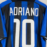 Shop 2003/04 INTER MILAN ADRIANO #10 HOME SHIRT (L) NIKE, classic football shirts, vintage football shirts & retro soccer jerseys at Cult Kits