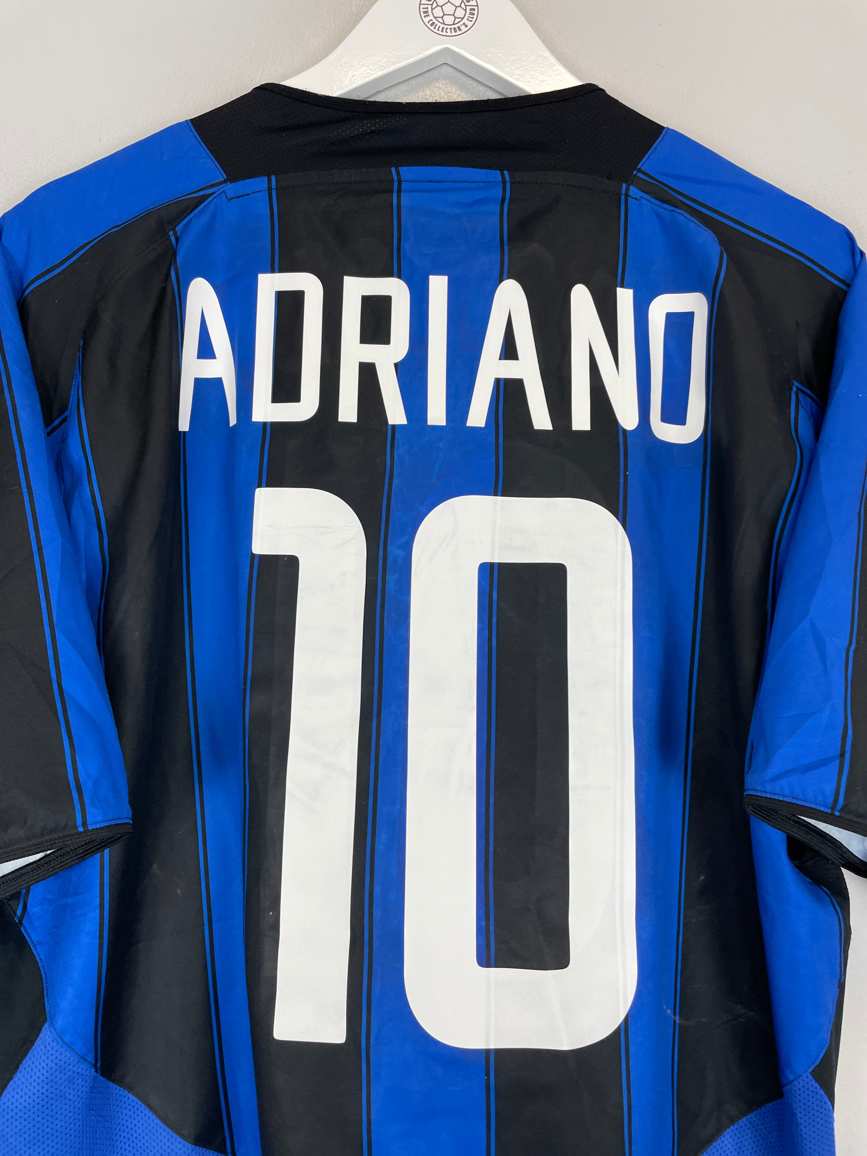 Shop 2003/04 INTER MILAN ADRIANO #10 HOME SHIRT (L) NIKE, classic football shirts, vintage football shirts & retro soccer jerseys at Cult Kits