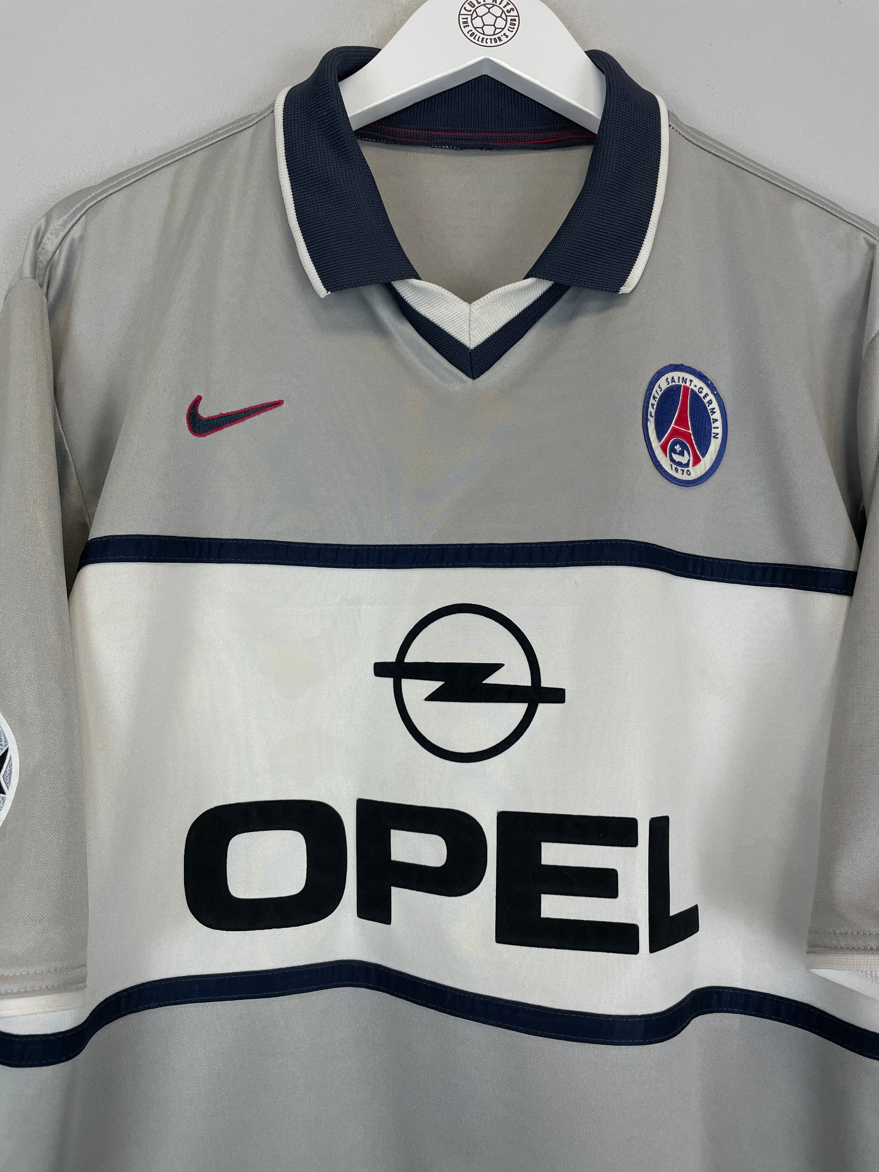 Shop 2000/01 PSG OKOCHA #10 C/L AWAY SHIRT (L) NIKE, classic football shirts, vintage football shirts & retro soccer jerseys at Cult Kits