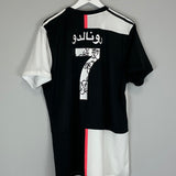 Shop 2019/20 JUVENTUS RONALDO #7 *ARABIC* HOME SHIRT (XL) ADIDAS, classic football shirts, vintage football shirts & retro soccer jerseys at Cult Kits