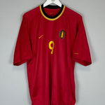 Shop 2000/02 BELGIUM MPENZA #9 HOME SHIRT (L) NIKE, classic football shirts, vintage football shirts & retro soccer jerseys at Cult Kits