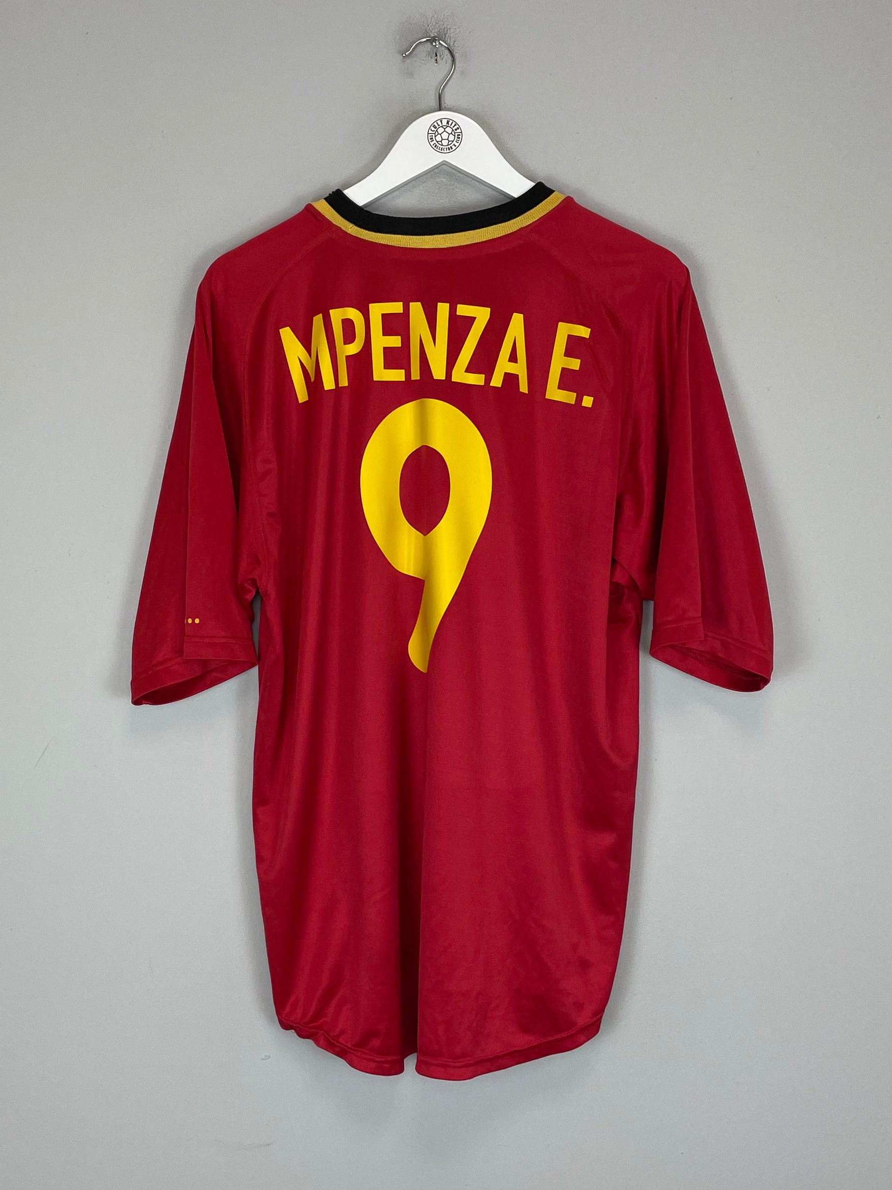 Shop 2000/02 BELGIUM MPENZA #9 HOME SHIRT (L) NIKE, classic football shirts, vintage football shirts & retro soccer jerseys at Cult Kits