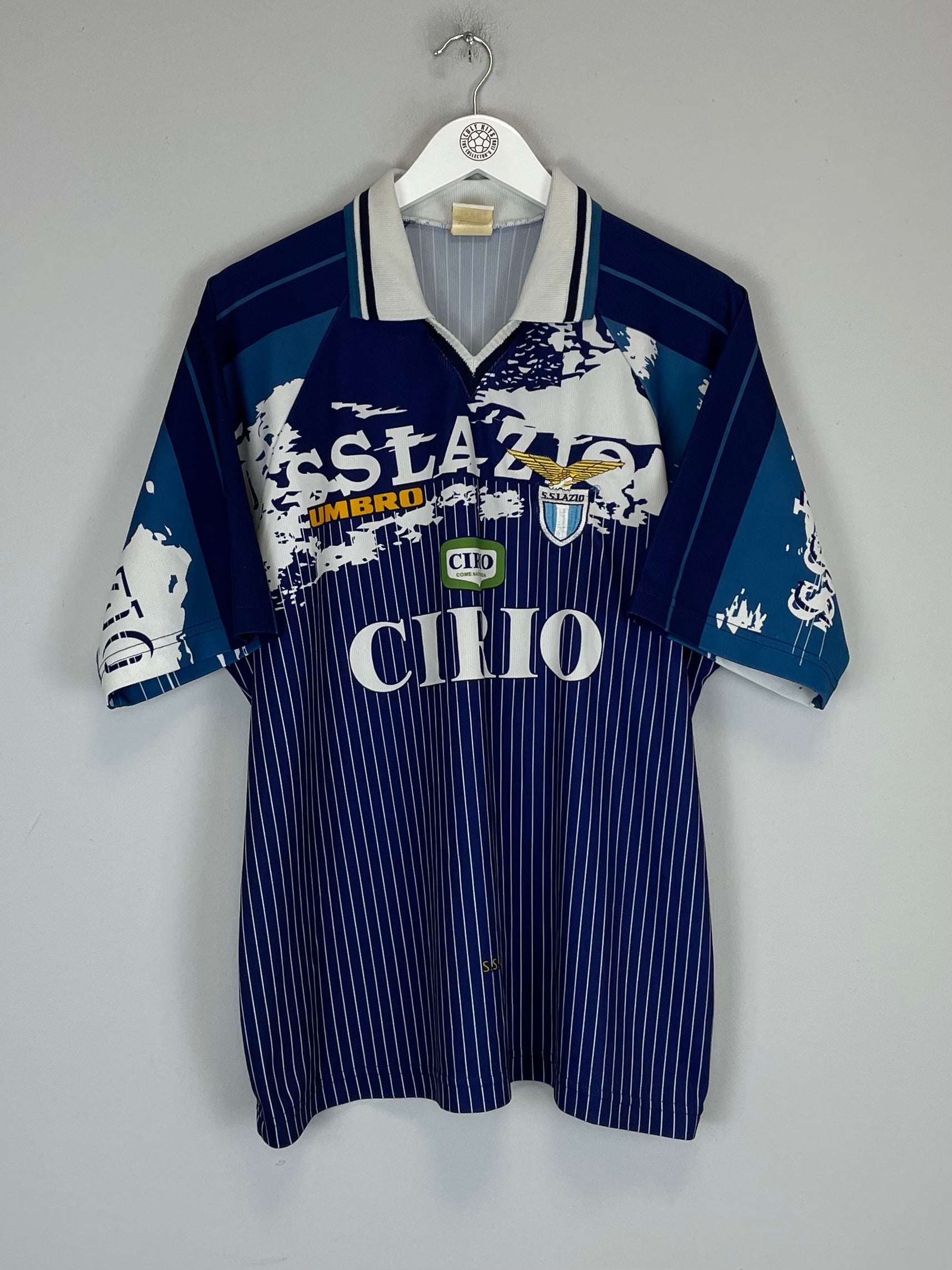 Shop 1996/98 LAZIO AWAY SHIRT (L) UMBRO, classic football shirts, vintage football shirts & retro soccer jerseys at Cult Kits