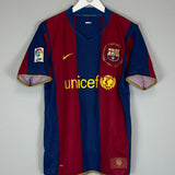 Shop 2007/08 BARCELONA RONALDINHO #10 HOME SHIRT (M) NIKE, classic football shirts, vintage football shirts & retro soccer jerseys at Cult Kits