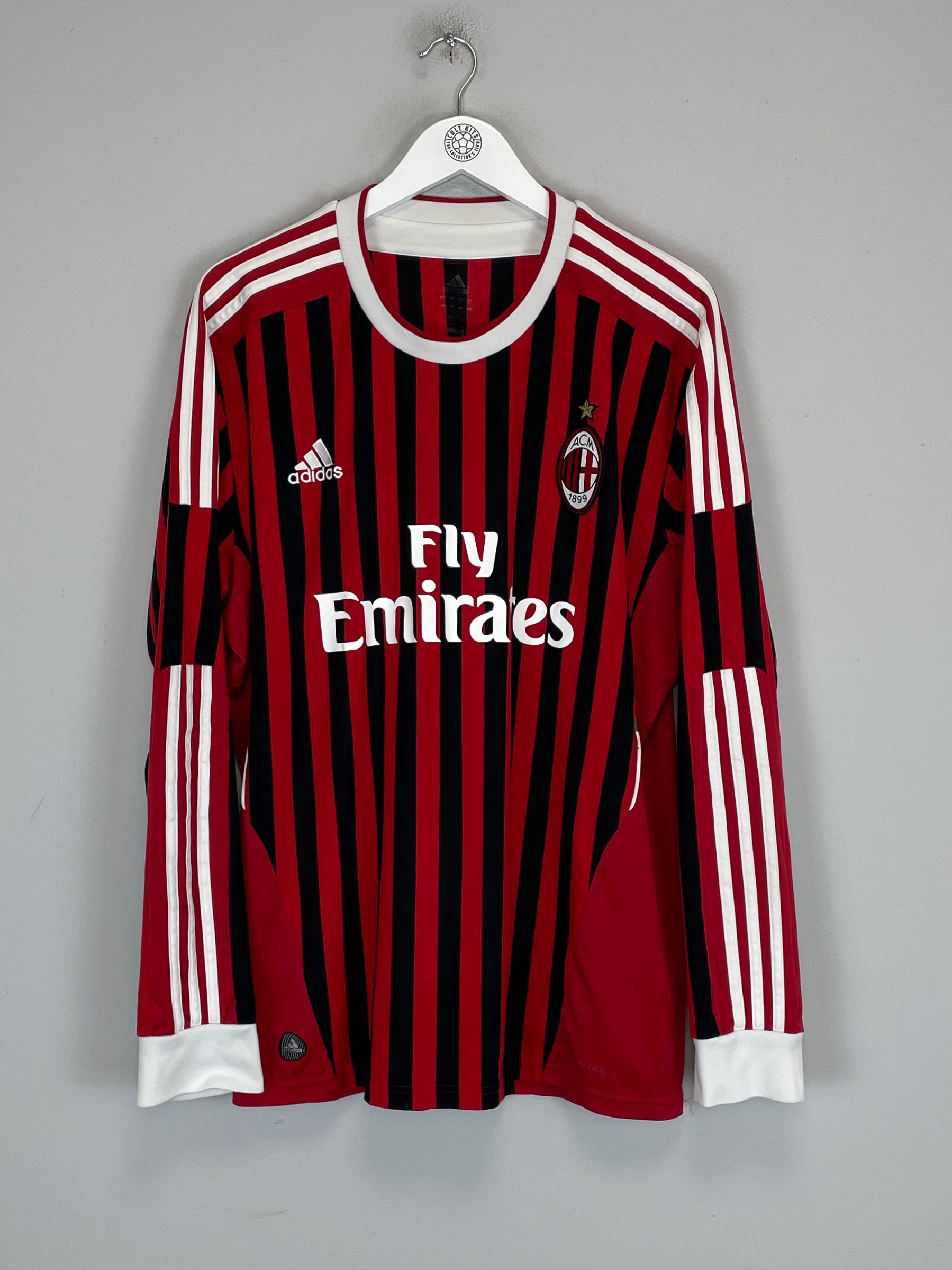 Shop 2011/12 AC MILAN IBRAHIMOVIC #11 L/S HOME SHIRT (XL) ADIDAS, classic football shirts, vintage football shirts & retro soccer jerseys at Cult Kits