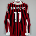 Shop 2011/12 AC MILAN IBRAHIMOVIC #11 L/S HOME SHIRT (XL) ADIDAS, classic football shirts, vintage football shirts & retro soccer jerseys at Cult Kits