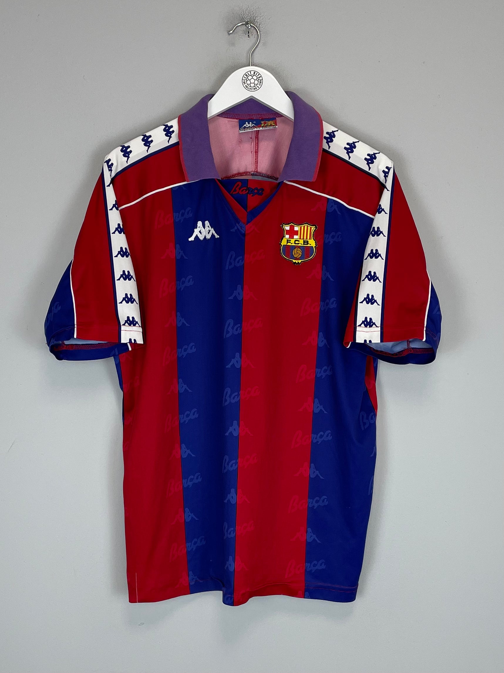 Shop 1992/95 BARCELONA HOME SHIRT (L) KAPPA, classic football shirts, vintage football shirts & retro soccer jerseys at Cult Kits