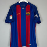 Shop 2016/17 BARCELONA NEYMAR JR #11 HOME SHIRT (L) NIKE, classic football shirts, vintage football shirts & retro soccer jerseys at Cult Kits