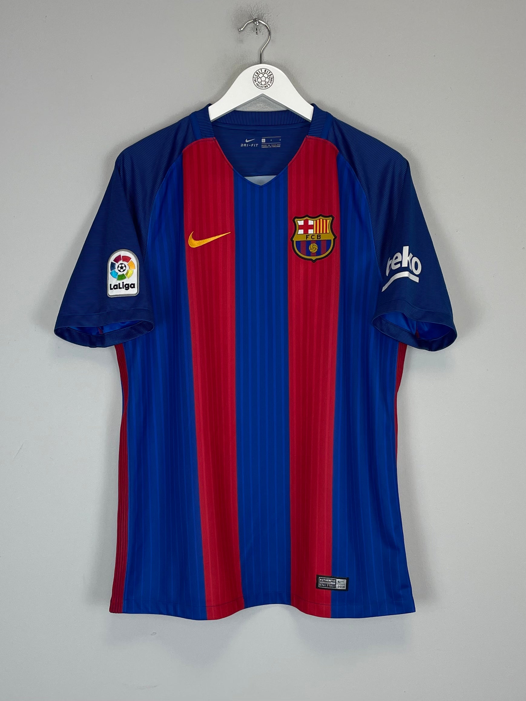 Shop 2016/17 BARCELONA NEYMAR JR #11 HOME SHIRT (L) NIKE, classic football shirts, vintage football shirts & retro soccer jerseys at Cult Kits