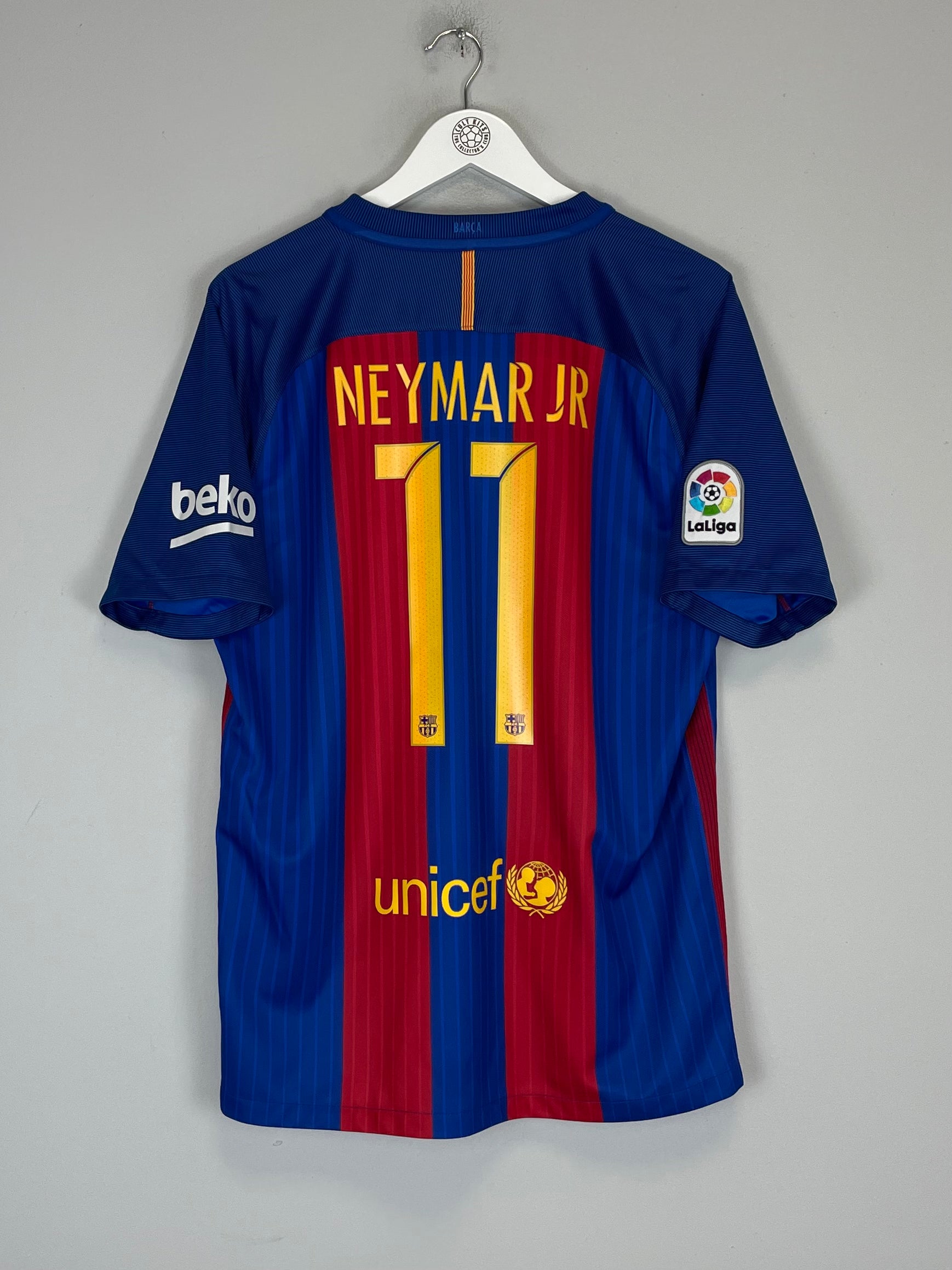 Shop 2016/17 BARCELONA NEYMAR JR #11 HOME SHIRT (L) NIKE, classic football shirts, vintage football shirts & retro soccer jerseys at Cult Kits