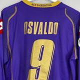 Shop 2008/09 FIORENTINA OSVALDO #9 *MATCH ISSUE* L/S HOME SHIRT (XL) LOTTO, classic football shirts, vintage football shirts & retro soccer jerseys at Cult Kits