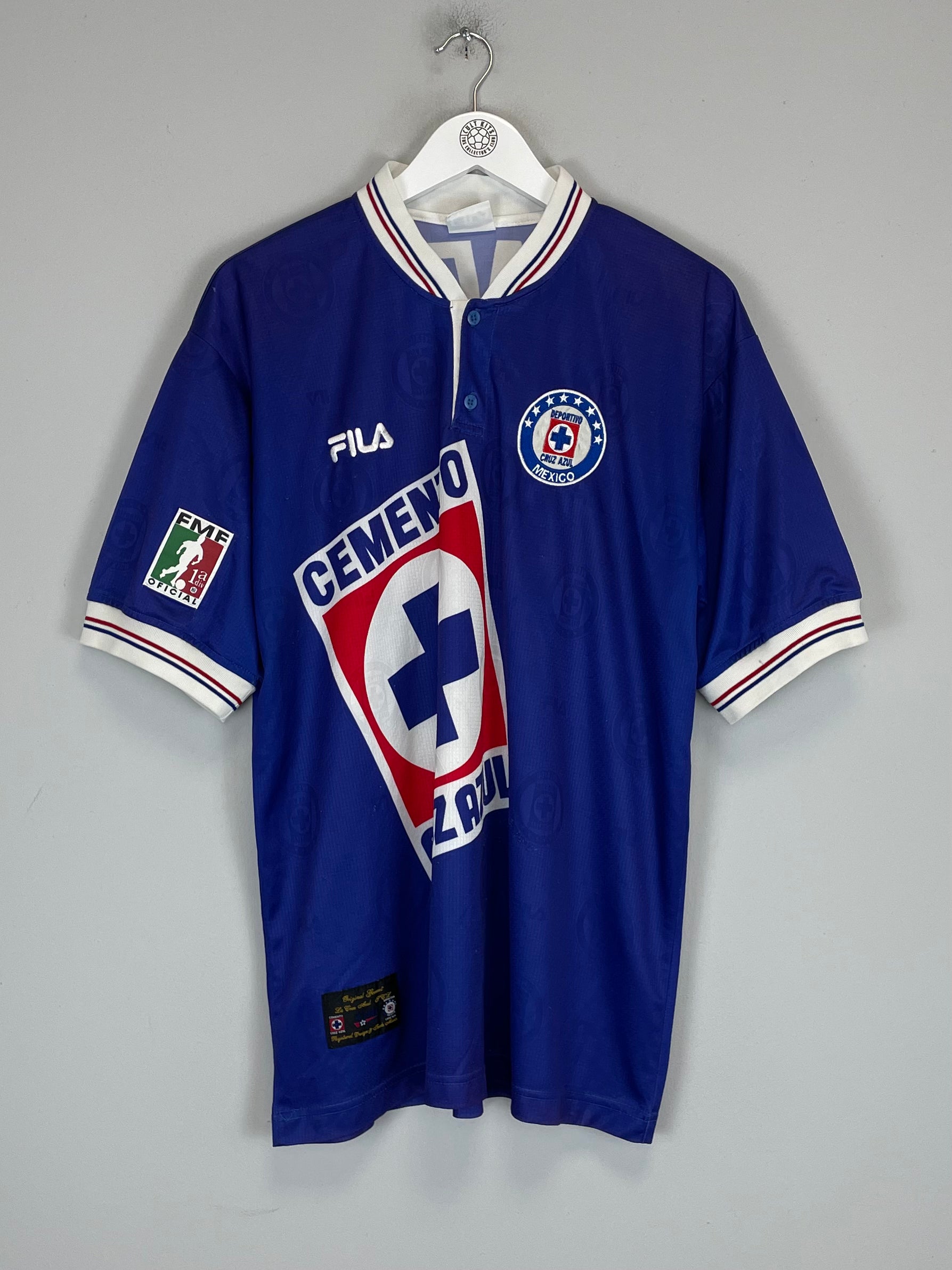 Shop 1998/99 CRUZ AZUL HOME SHIRT (XL) FILA, classic football shirts, vintage football shirts & retro soccer jerseys at Cult Kits