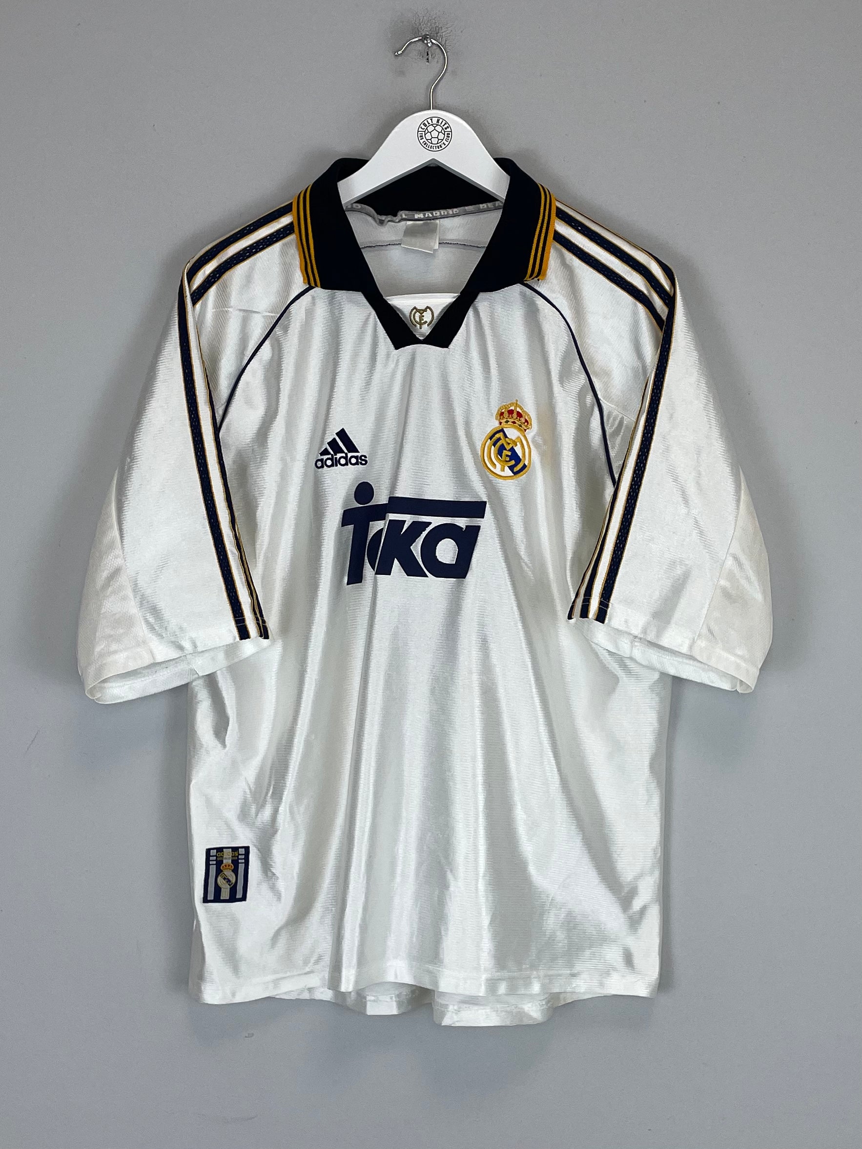 Shop 1998/00 REAL MADRID FIGO #10 HOME SHIRT (XL) ADIDAS, classic football shirts, vintage football shirts & retro soccer jerseys at Cult Kits