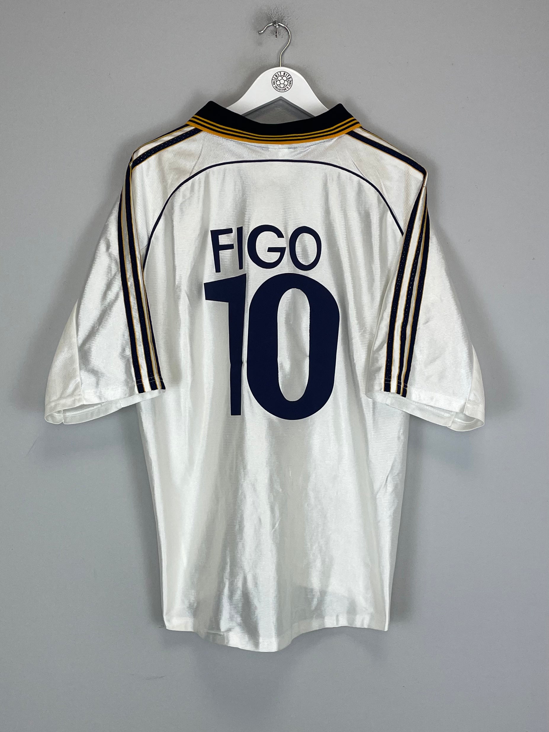 Shop 1998/00 REAL MADRID FIGO #10 HOME SHIRT (XL) ADIDAS, classic football shirts, vintage football shirts & retro soccer jerseys at Cult Kits