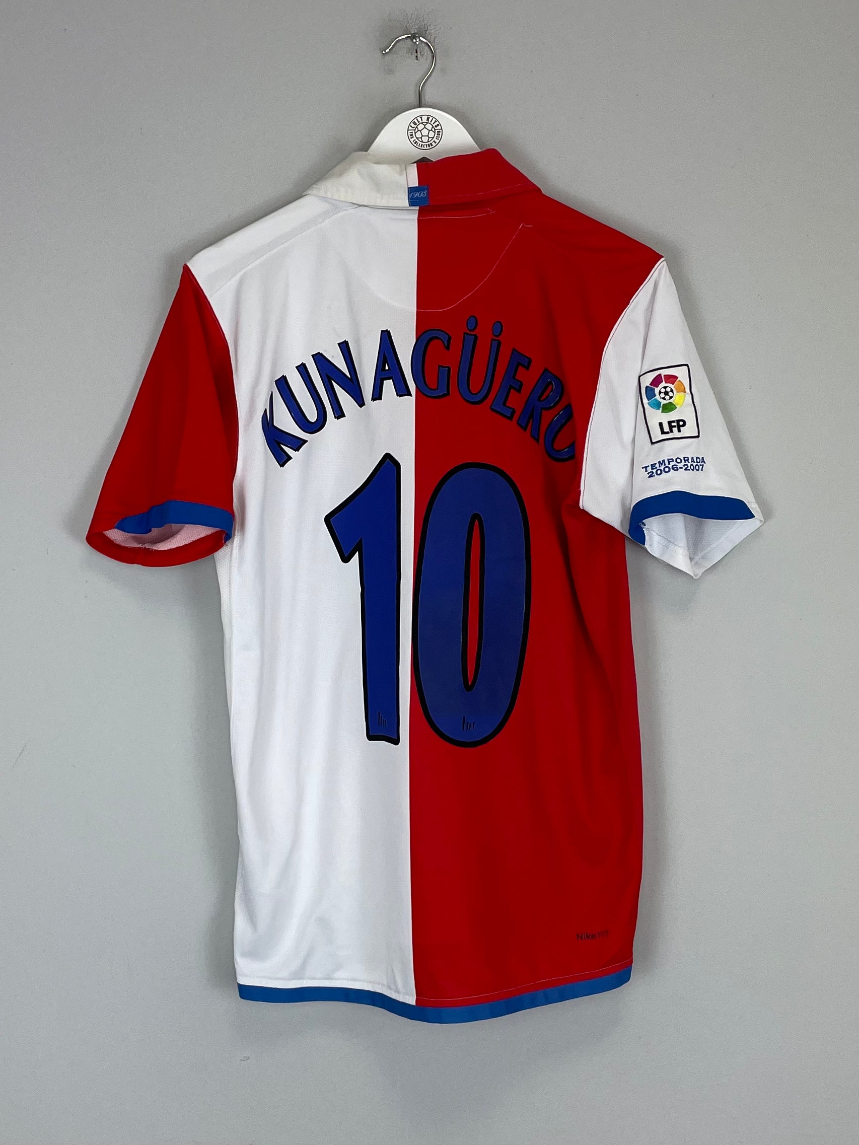 Shop 2006/07 ATLETICO MADRID KUN AGUERO #10 HOME SHIRT (M) NIKE, classic football shirts, vintage football shirts & retro soccer jerseys at Cult Kits