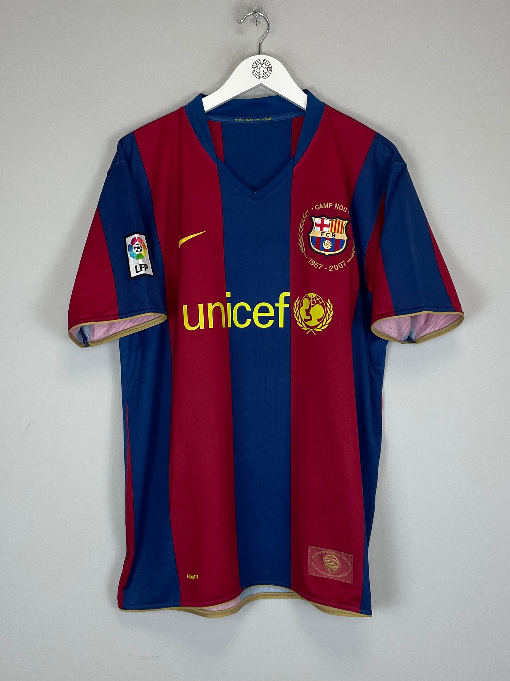 Shop 2007/08 BARCELONA RONALDINHO #10 HOME SHIRT (XL) NIKE, classic football shirts, vintage football shirts & retro soccer jerseys at Cult Kits
