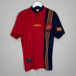 Shop 1996/98 SPAIN CAMINERO #16 HOME SHIRT (M) ADIDAS, classic football shirts, vintage football shirts & retro soccer jerseys at Cult Kits