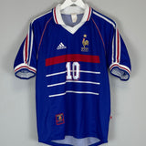 Shop 1998/00 FRANCE ZIDANE #10 HOME SHIRT (M) ADIDAS, classic football shirts, vintage football shirts & retro soccer jerseys at Cult Kits