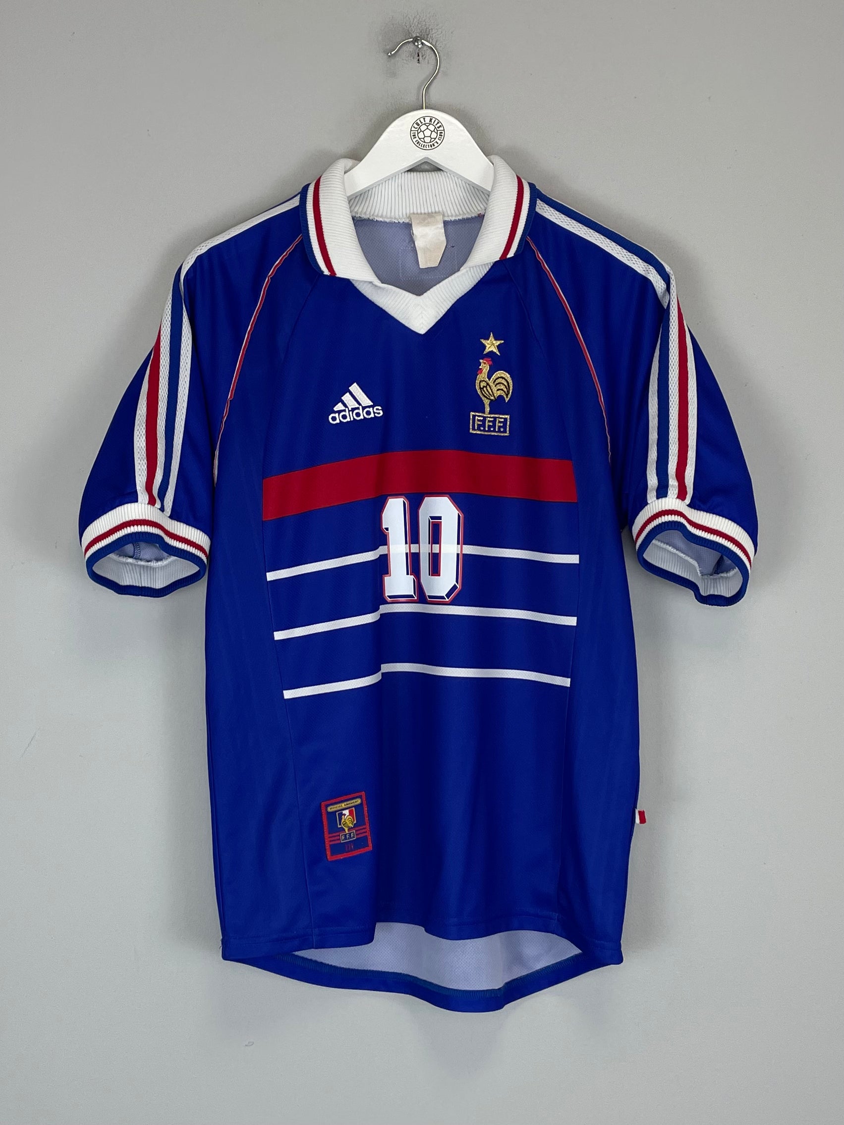 Shop 1998/00 FRANCE ZIDANE #10 HOME SHIRT (M) ADIDAS, classic football shirts, vintage football shirts & retro soccer jerseys at Cult Kits