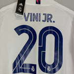 Shop 2020/21 REAL MADRID VINI JR #20 *BNWT* HOME SHIRT (WOMENS L) ADIDAS, classic football shirts, vintage football shirts & retro soccer jerseys at Cult Kits