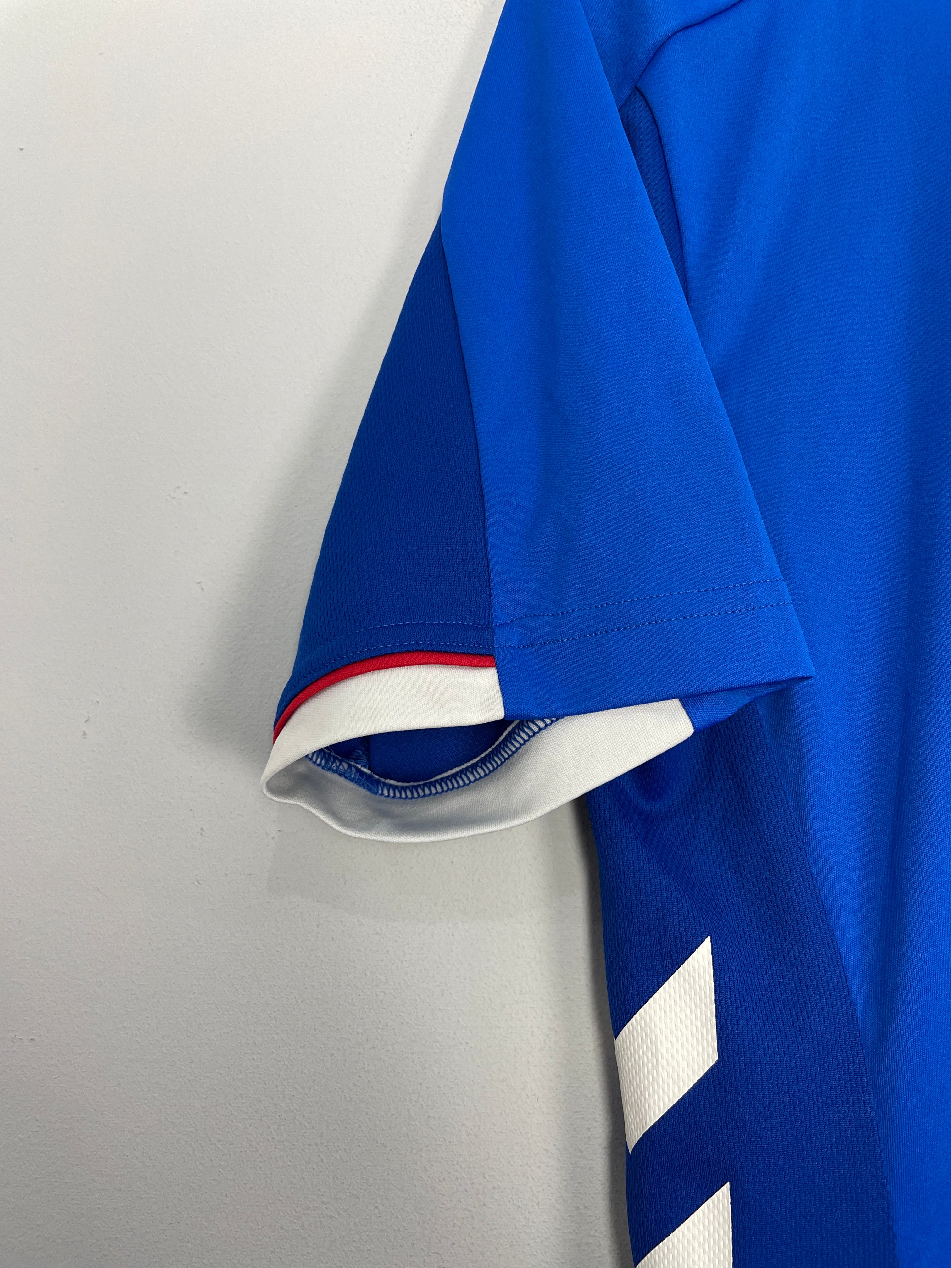 Shop 2018/19 RANGERS HOME SHIRT (M) HUMMEL, classic football shirts, vintage football shirts & retro soccer jerseys at Cult Kits