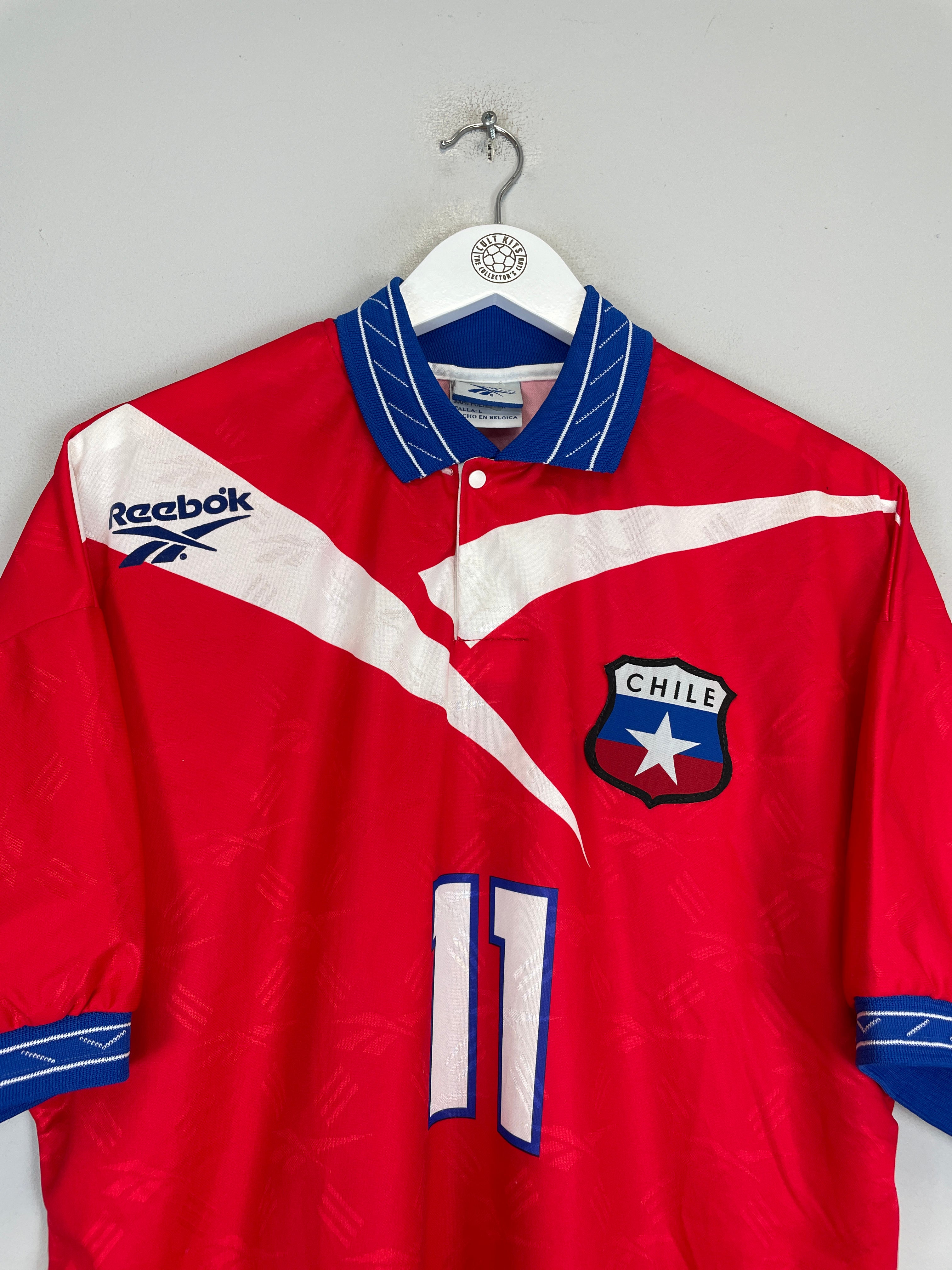 Shop 1997/99 CHILE SALAS #11 HOME SHIRT (L) REEBOK, classic football shirts, vintage football shirts & retro soccer jerseys at Cult Kits