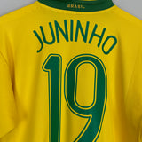 Shop 2006/07 BRAZIL JUNINHO #19 HOME SHIRT (L) NIKE, classic football shirts, vintage football shirts & retro soccer jerseys at Cult Kits