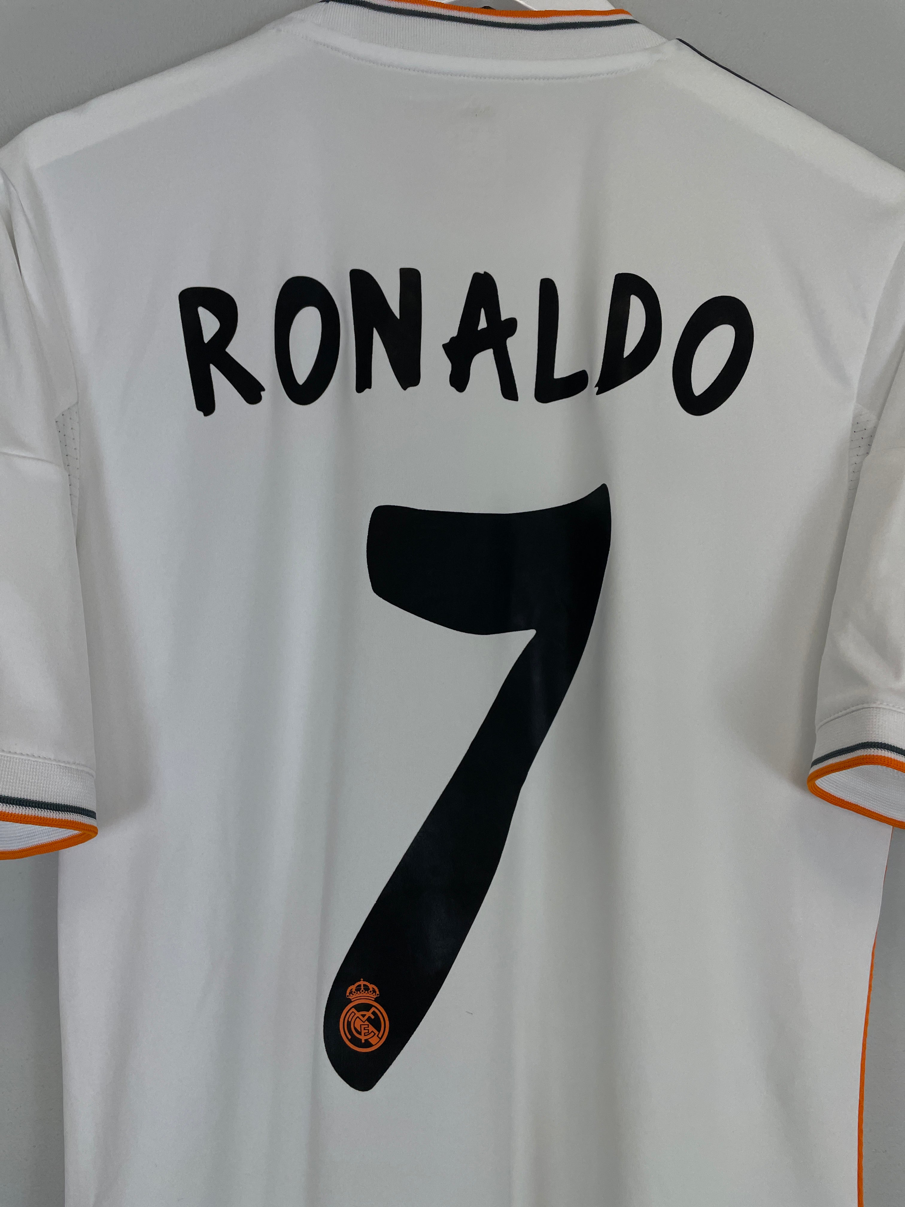 Shop 2013/14 REAL MADRID RONALDO #7 HOME SHIRT (M) ADIDAS, classic football shirts, vintage football shirts & retro soccer jerseys at Cult Kits