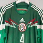Shop 2014/15 MEXICO R.MARQUEZ #4 L/S HOME SHIRT (L) ADIDAS, classic football shirts, vintage football shirts & retro soccer jerseys at Cult Kits